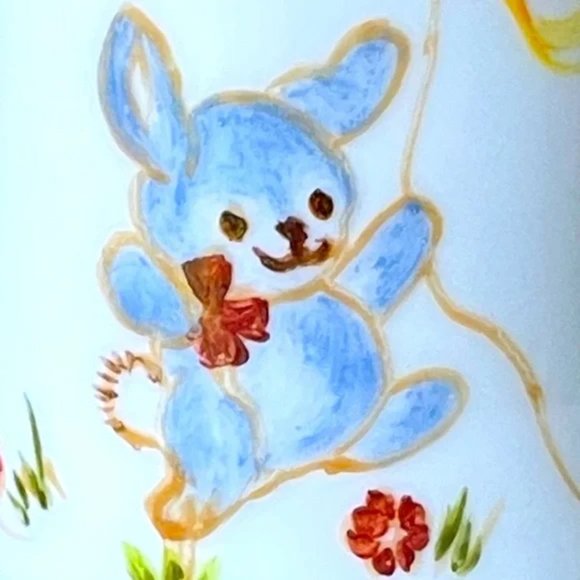 Set: DEMITASSE Bunny cup and sauce, Flowers, Balloons Espresso demitasse 4oz - Picture 2 of 14